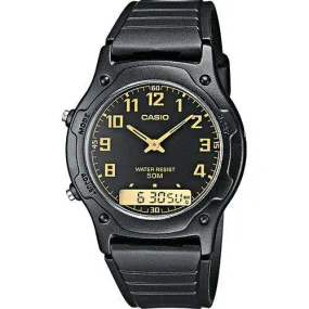 Casio AW-49H-1BVDF Black Resin Watch for Men and Women