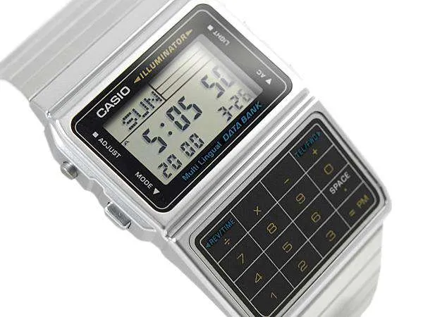 Casio DBC-611-1D Silver Stainless Calculator Watch for Men and Women