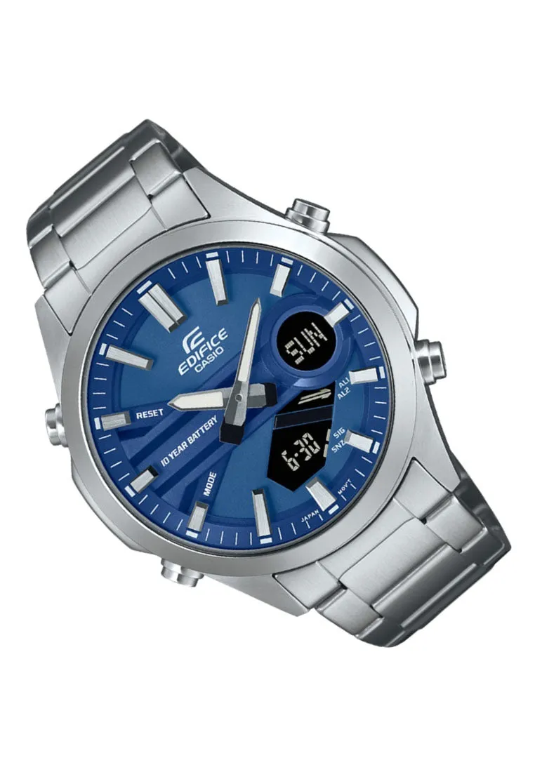 Casio Edifice EFV-C120D-2A Digital Analog Stainless Steel Strap Watch for Men