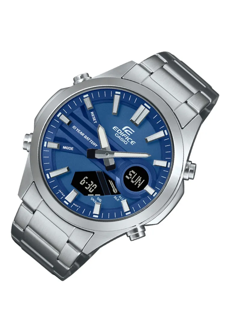 Casio Edifice EFV-C120D-2A Digital Analog Stainless Steel Strap Watch for Men