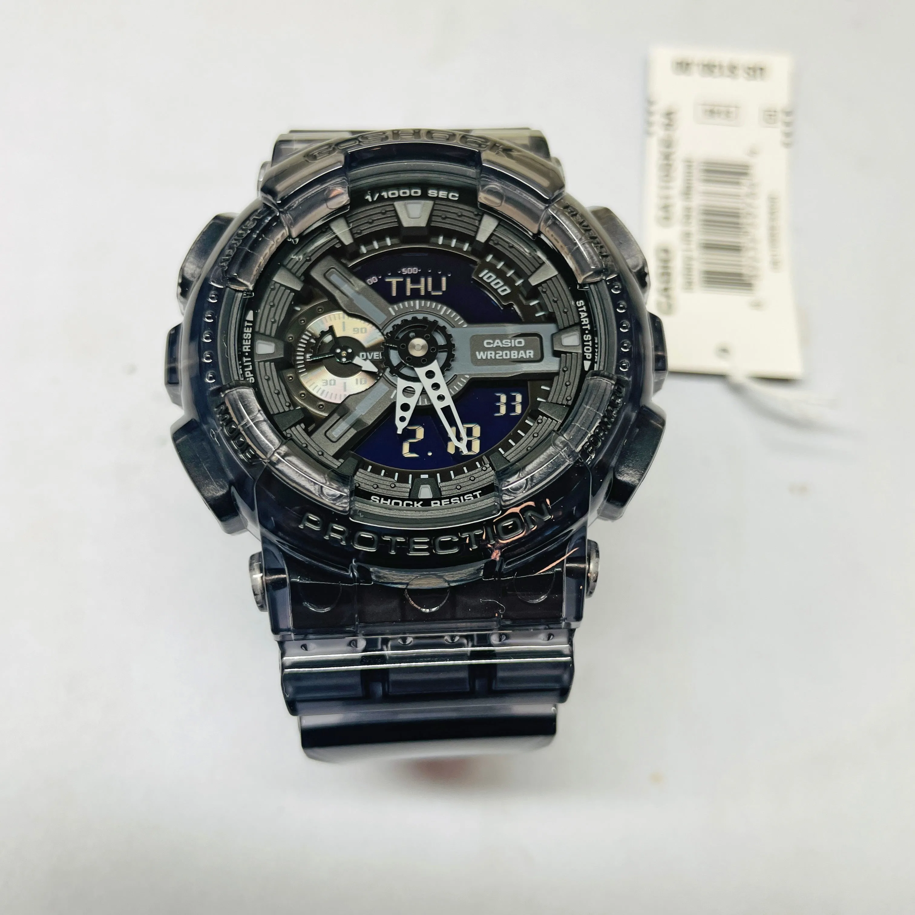 Casio G-Shock GA110SKE-8A Grey Clear Translucent Transparent Jelly Watch