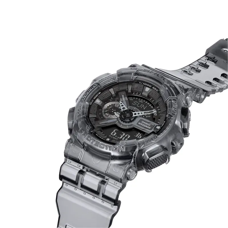 Casio G-Shock GA110SKE-8A Grey Clear Translucent Transparent Jelly Watch