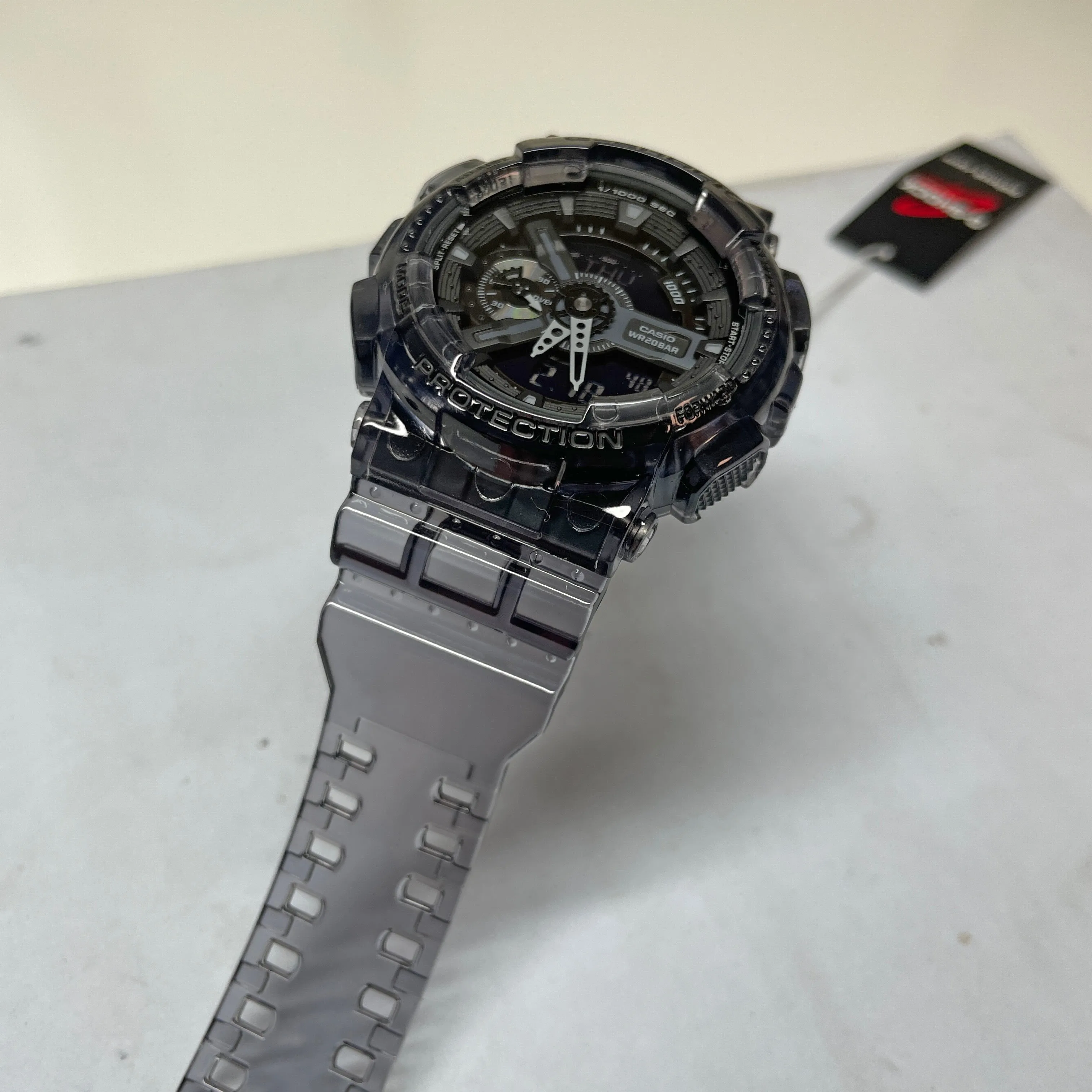 Casio G-Shock GA110SKE-8A Grey Clear Translucent Transparent Jelly Watch