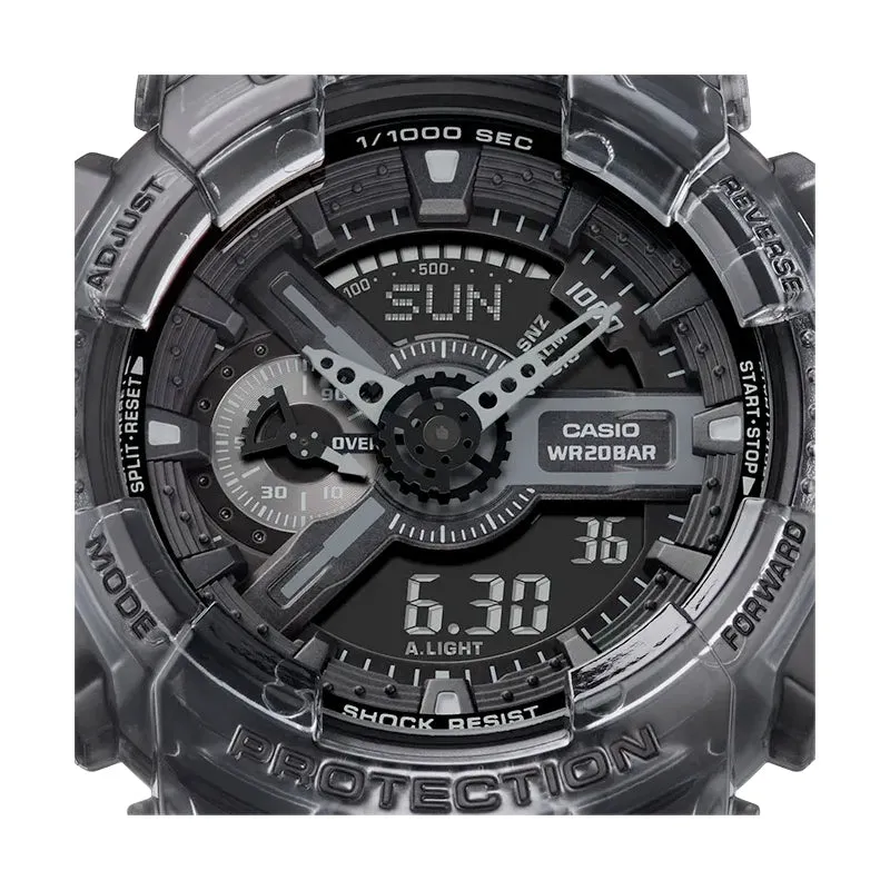 Casio G-Shock GA110SKE-8A Grey Clear Translucent Transparent Jelly Watch