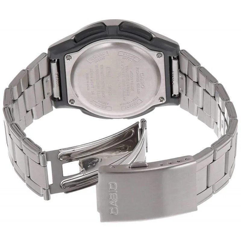 Casio Illuminator Men's Silver Stainless Steel Strap Watch- AW-82D-7AV