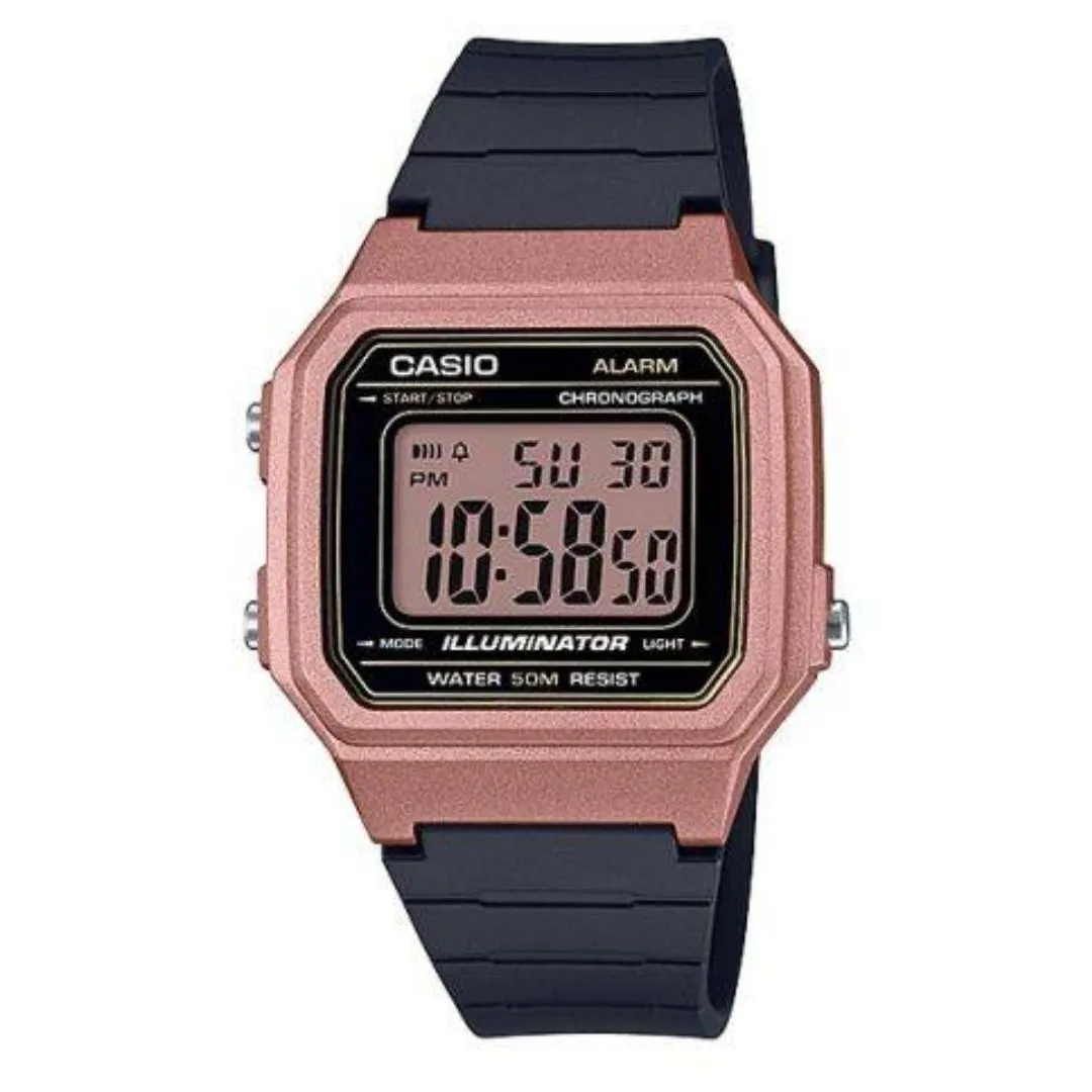 Casio Illuminator Pink Digital Watch W-217HM-5A