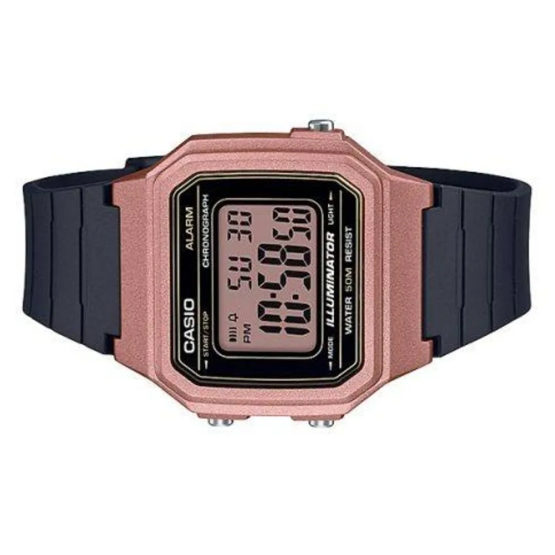 Casio Illuminator Pink Digital Watch W-217HM-5A