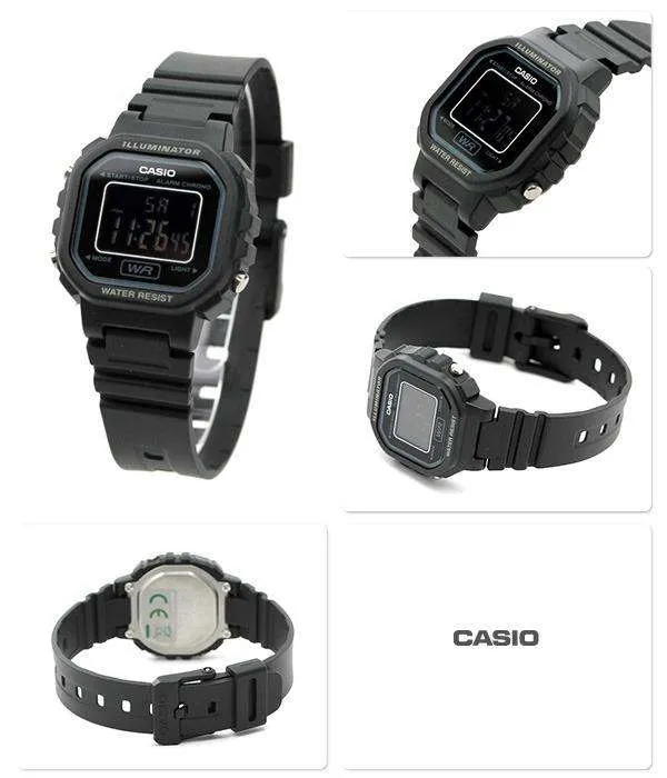 Casio LA-20WH-1BDF Black Resin Watch for Women