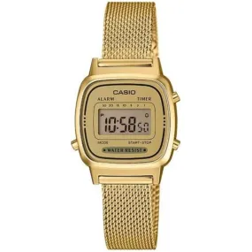 Casio LA670WEMY-9DF Gold Mesh Watch for Women