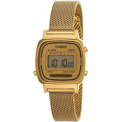 Casio LA670WEMY-9DF Gold Mesh Watch for Women