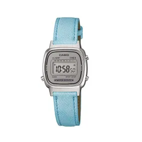 Casio LA670WL-2ADF Light Blue Leather Strap Watch for Women