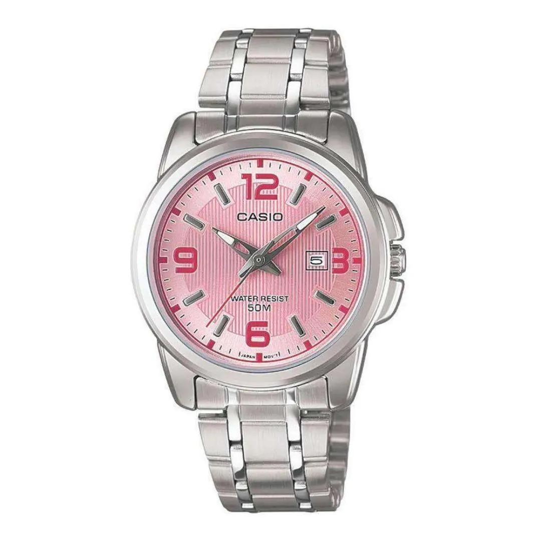 Casio Ladies Silver Stainless Steel Watch LTP-1314D-5AVDF