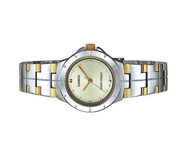 Casio LTP-1242SG-9C Two Tone Gold Dial Watch for Women