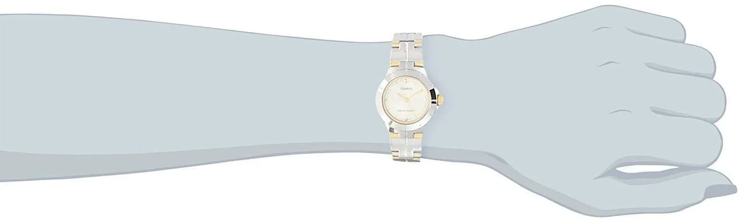 Casio LTP-1242SG-9C Two Tone Gold Dial Watch for Women