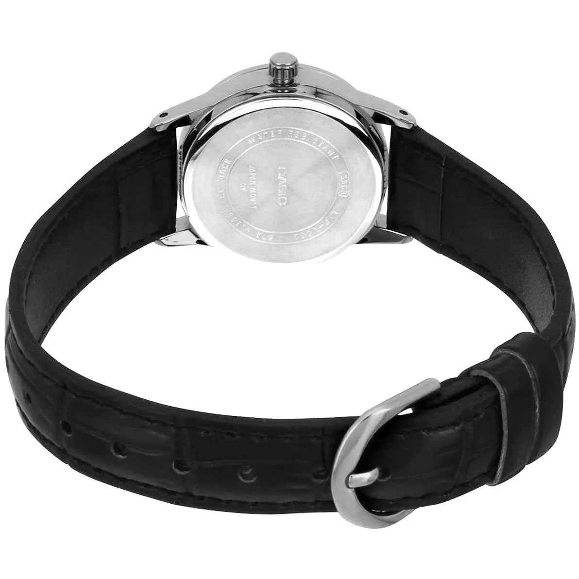 Casio LTP-V002L-1A Black Leather Strap Watch for Women