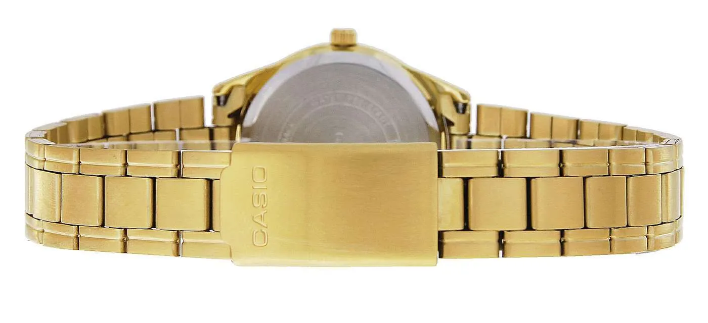 Casio LTP-V005G-1B Gold Stainless Steel Strap Watch for Women