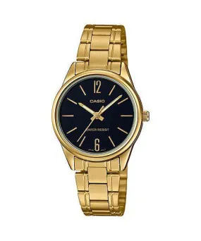 Casio LTP-V005G-1B Gold Stainless Steel Strap Watch for Women