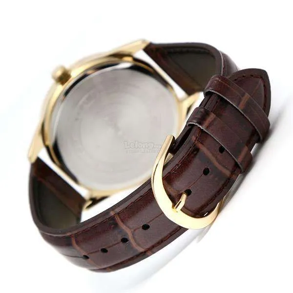 Casio LTP-V005GL-1B Brown Leather Strap Watch for Women