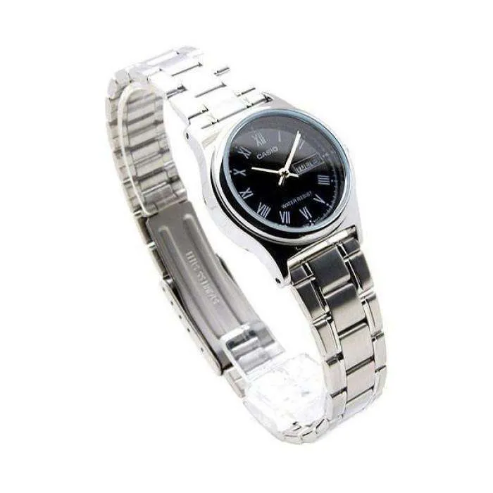 Casio LTP-V006D-1B Silver Stainless Steel Strap Watch for Women