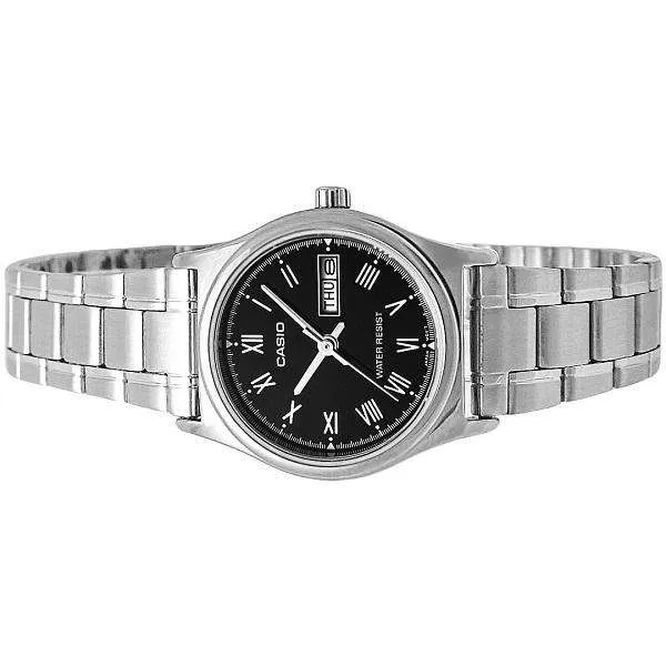 Casio LTP-V006D-1B Silver Stainless Steel Strap Watch for Women