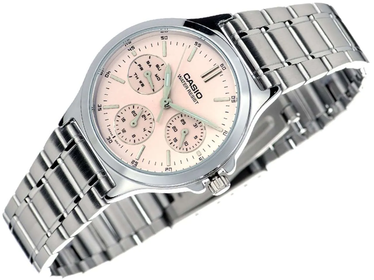 Casio LTP-V300D-4A Silver Stainless Steel Strap Watch for Women