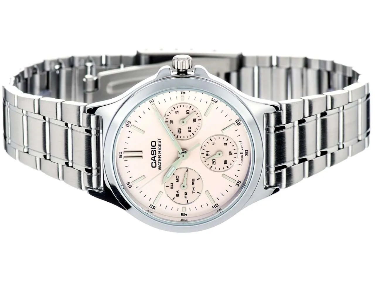 Casio LTP-V300D-4A Silver Stainless Steel Strap Watch for Women