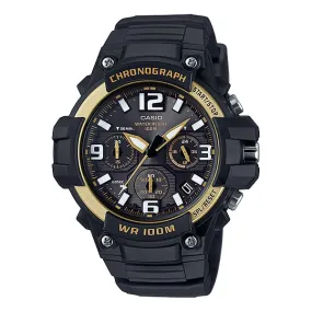 Casio MCW-100H-9A2VDF Analog Chronograph Black Resin Strap Watch for Men