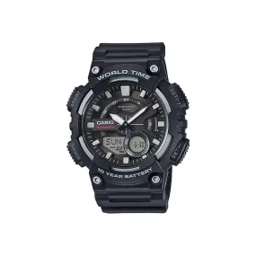 CASIO Men's Analog and Digital Quartz Black Watch #AEQ-110W-1AVDF