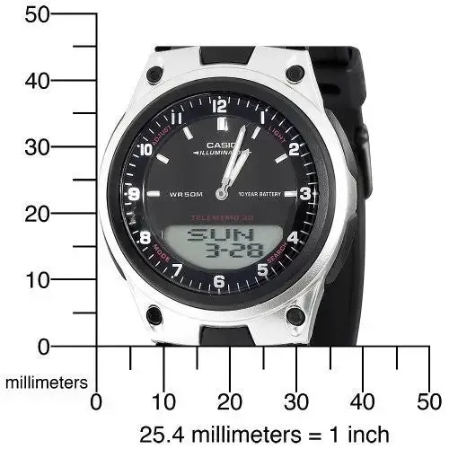 Casio Men's Analog Digital 30 Page Databank Watch AW80-1