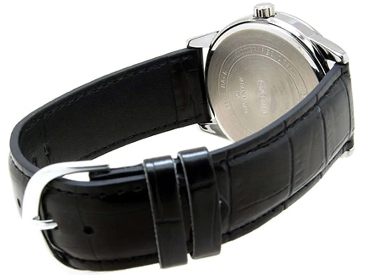 Casio MTP-V001L-7B Black Leather Watch for Men