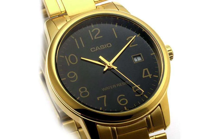 Casio MTP-V002G-1B Gold Stainless Watch for Men