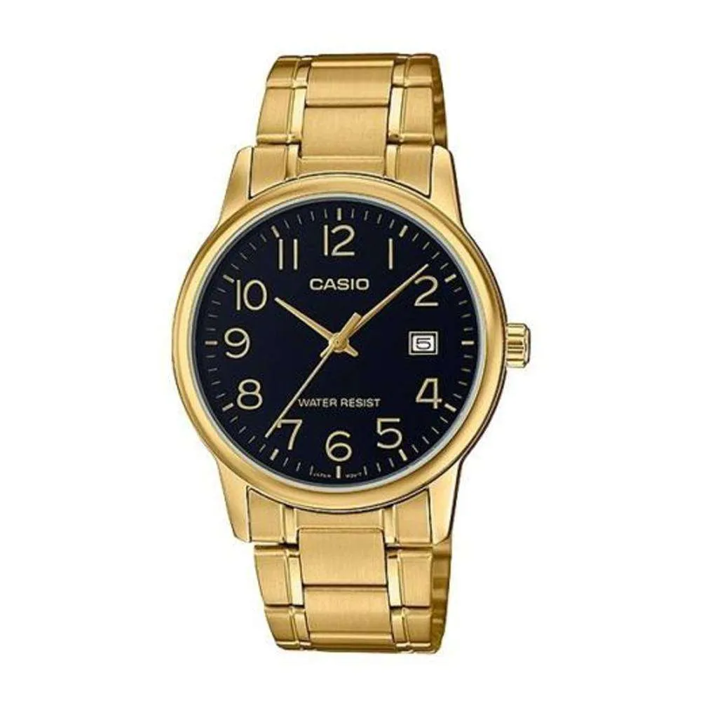 Casio MTP-V002G-1B Gold Stainless Watch for Men