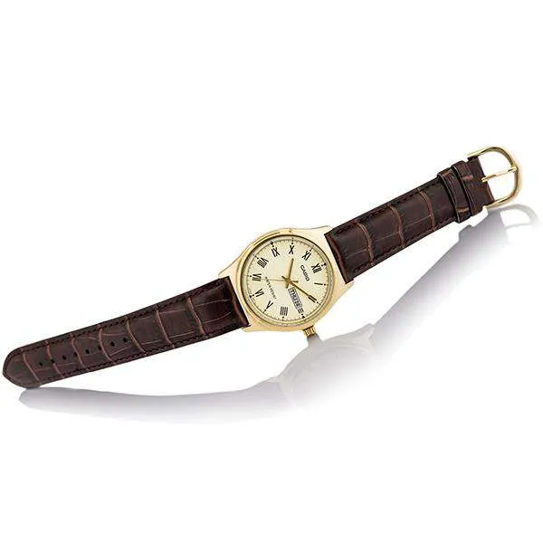 Casio MTP-V006GL-9B Brown Leather Watch for Men