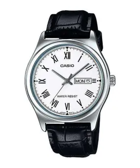 Casio MTP-V006L-7B Black Leather Watch for Men