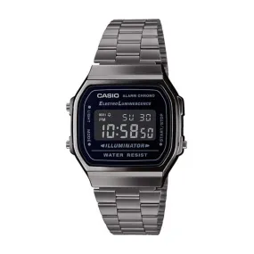 Casio Retro Wrist Watch Digital Armband Uhr A168WEGG-1BEF - schwarz-grau