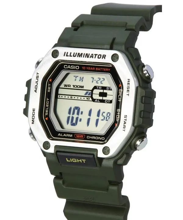 Casio Standard Digital Black Dial Quartz MWD-110H-3A MWD110H-3 100M Men's Watch