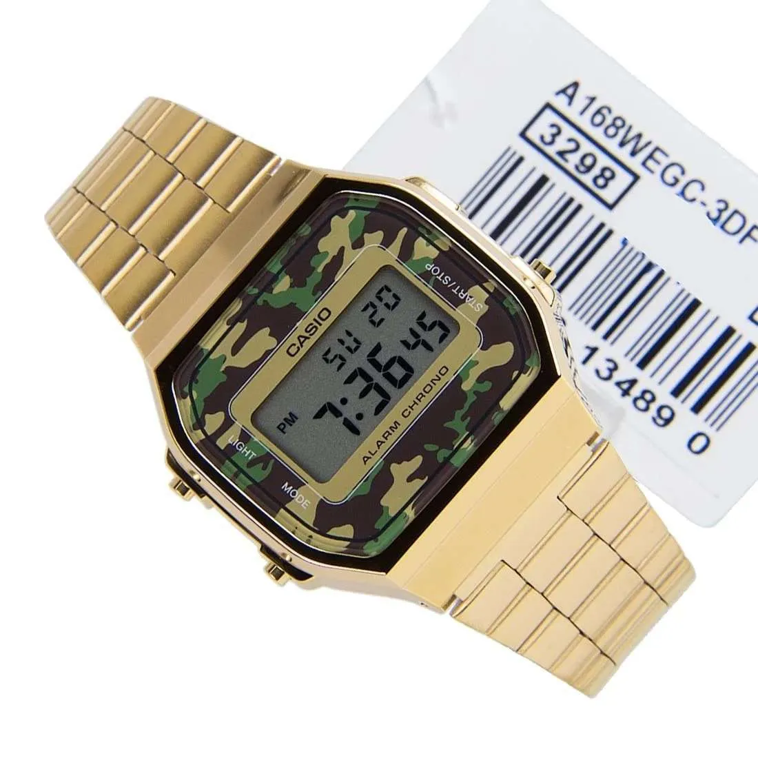 Casio Vintage A168WEGC-3D Gold Plated Stainless Steel Watch For Men and Women