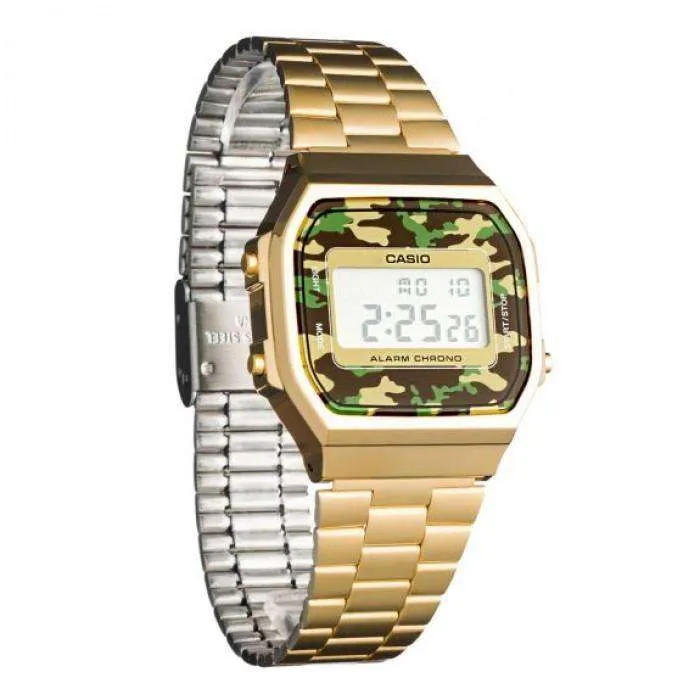 Casio Vintage A168WEGC-3D Gold Plated Stainless Steel Watch For Men and Women