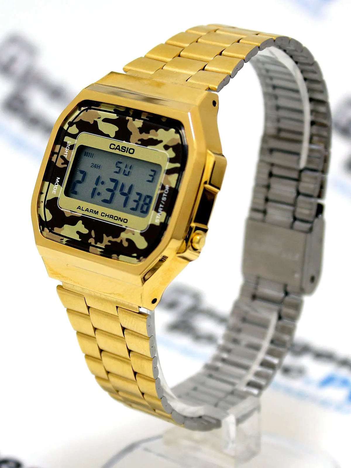 Casio Vintage A168WEGC-3D Gold Plated Stainless Steel Watch For Men and Women