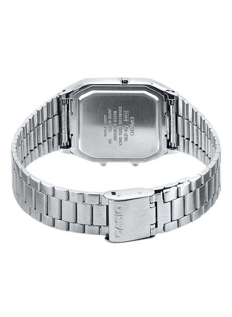 Casio Vintage AQ-230A-1DMQD Silver Stainless Watch For Men and Women