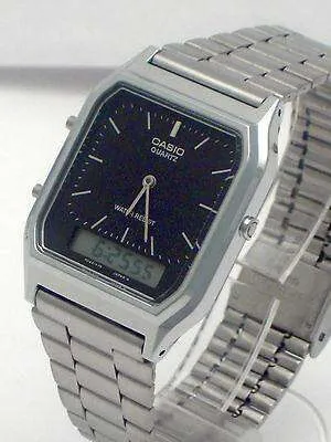 Casio Vintage AQ-230A-1DMQD Silver Stainless Watch For Men and Women