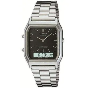 Casio Vintage AQ-230A-1DMQD Silver Stainless Watch For Men and Women