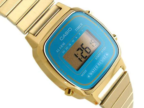 Casio Vintage LA670WGA-2D Gold Plated Watch for Women