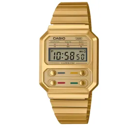 Casio Vintage Series A100 Digital Watch - Gold