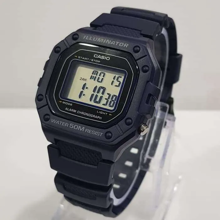 Casio W-218H-2A Blue Resin Watch for Men