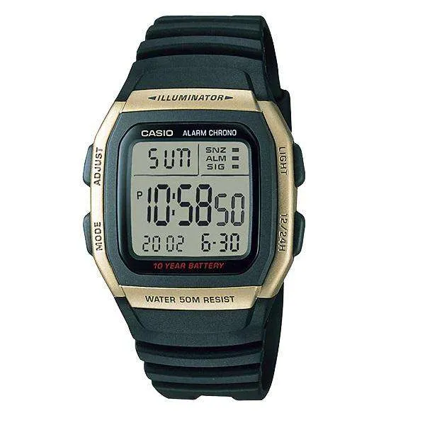 Casio W-96H-9AVDF Black Resin Watch for Men and Women