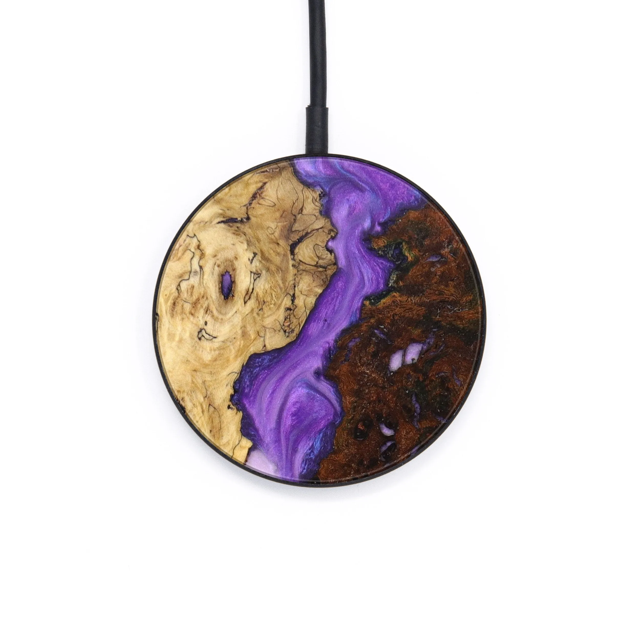 Circle Wood Resin Wireless Charger - Abbey (Purple, 633021)