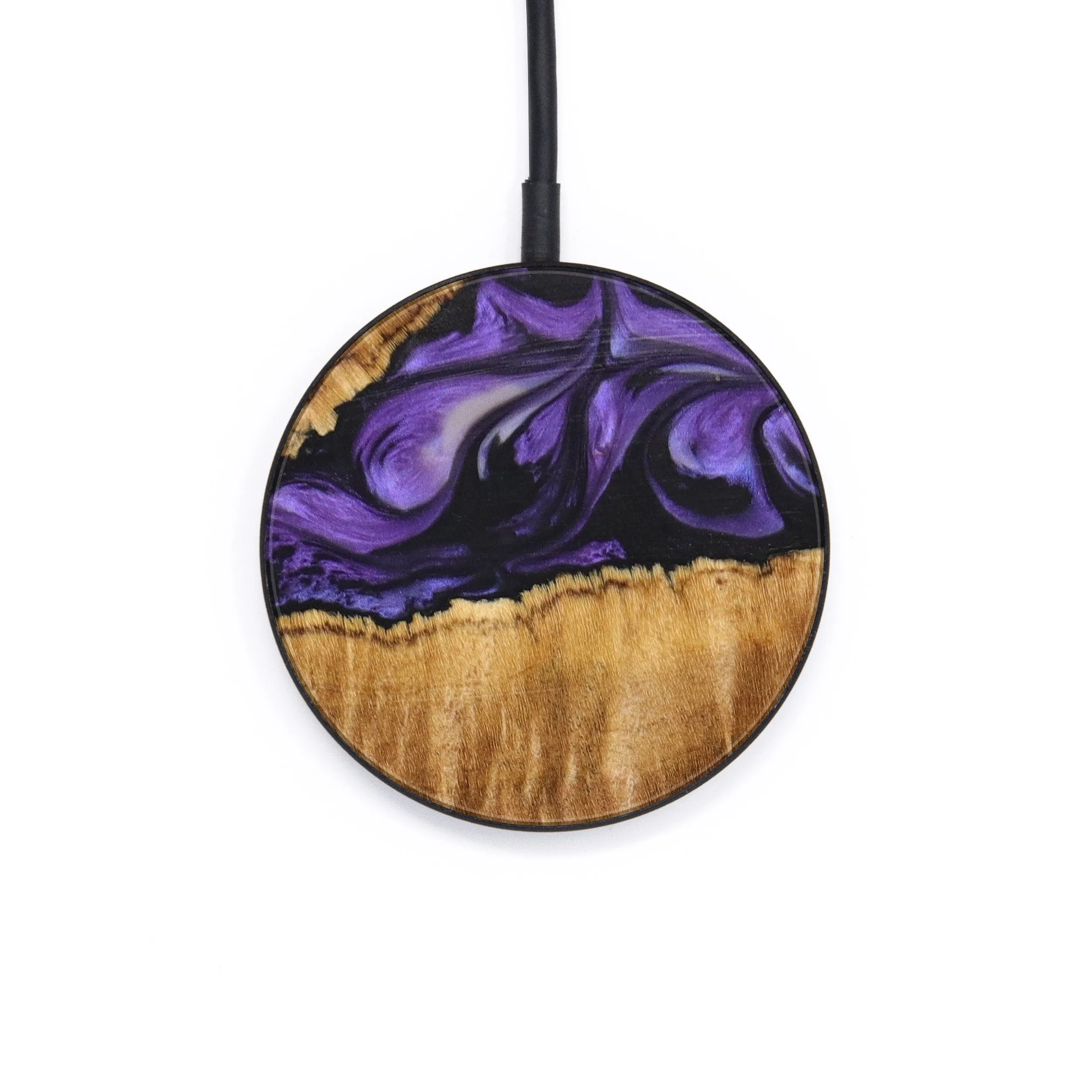 Circle Wood Resin Wireless Charger - Bodhi (Purple, 640665)