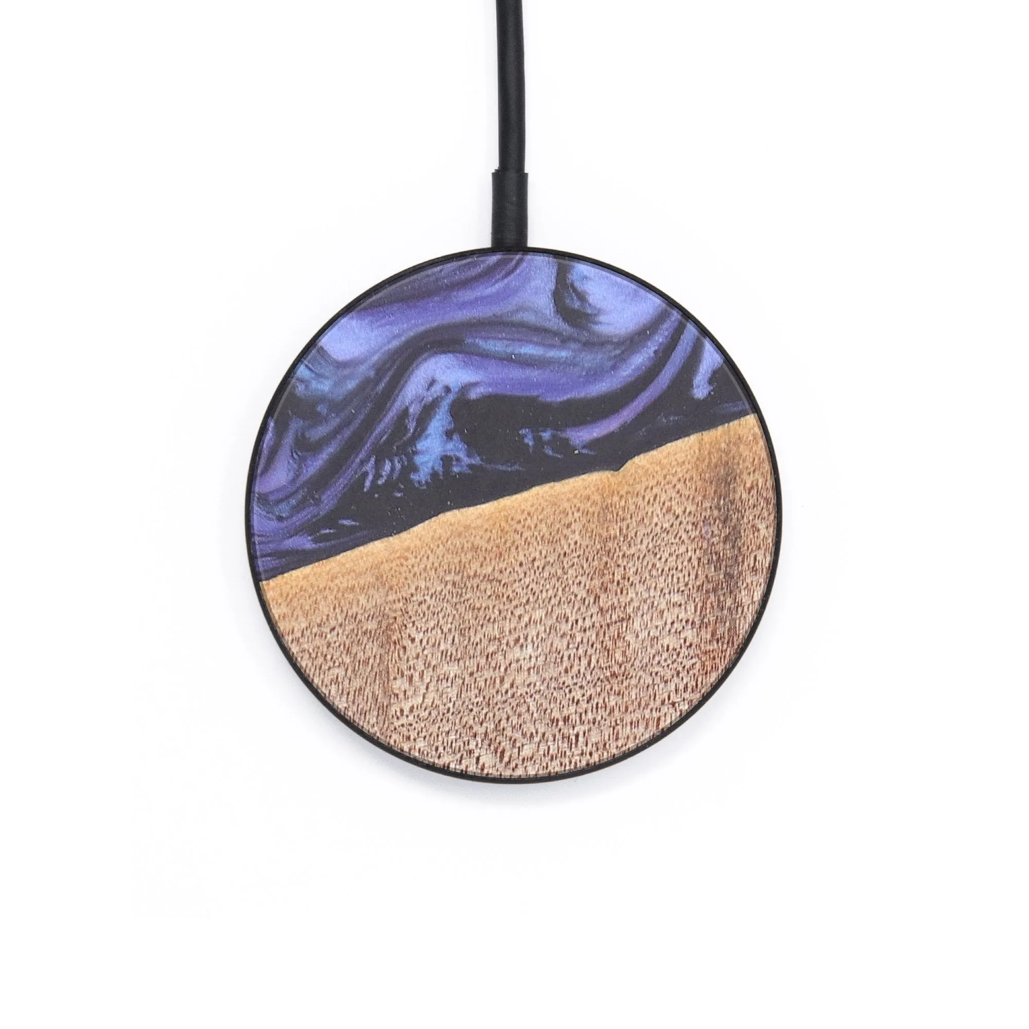 Circle Wood Resin Wireless Charger - Bodhi (Purple, 678117)