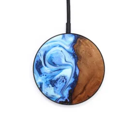 Circle Wood Resin Wireless Charger - Cassidy (Blue, 640110)